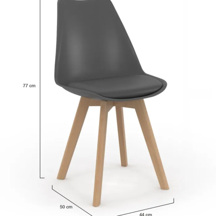 8 chaises scandinaves mix color