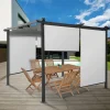 3 stores enrouleurs blancs 225 cm pour pergola