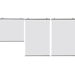 3 stores enrouleurs blancs 225 cm pour pergola
