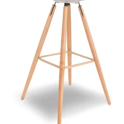 4 Tabourets de bar scandinave blanc SARA