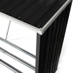 Abri bois de chauffage 4 m³ en acier galvanisé