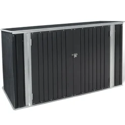 Abri de jardin acier galvanisé gris 2,2 m²