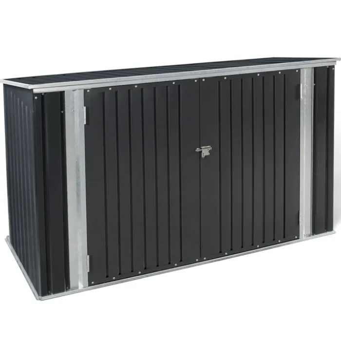 Abri de jardin acier galvanisé gris 2,2 m²