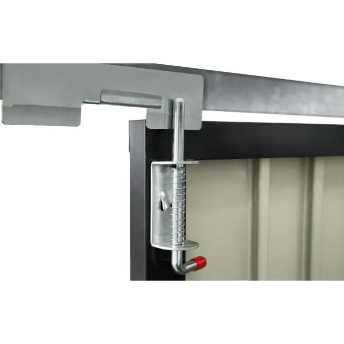 Abri de jardin en métal vert olive verrouillable multi-rangement pour stockage vélos, outils, poubelles