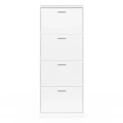 Armoire à chaussures 4 portes blanche