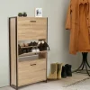 Armoire à chaussures bois et métal