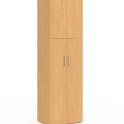 Armoire 2 portes bois penderie 50 cm avec étagère