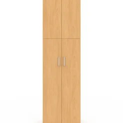 Armoire 2 portes bois penderie 50 cm avec étagère