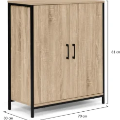 Armoire basse industrielle 2 portes