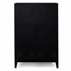 Armoire basse métallique noire