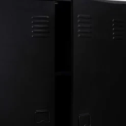 Armoire basse métallique noire