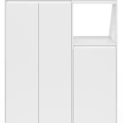 Armoire blanche sous pente 3 portes 1 niche