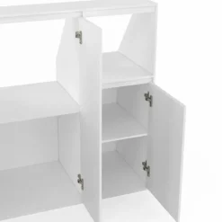 Armoire blanche sous pente 3 portes 1 niche