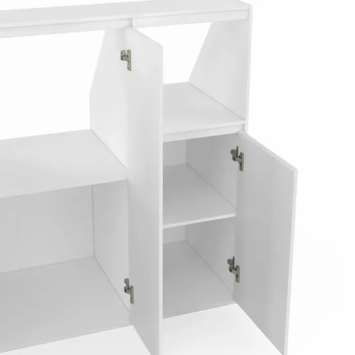 Armoire blanche sous pente 3 portes 1 niche