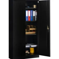 Armoire de bureau en métal noir 80x180 cm