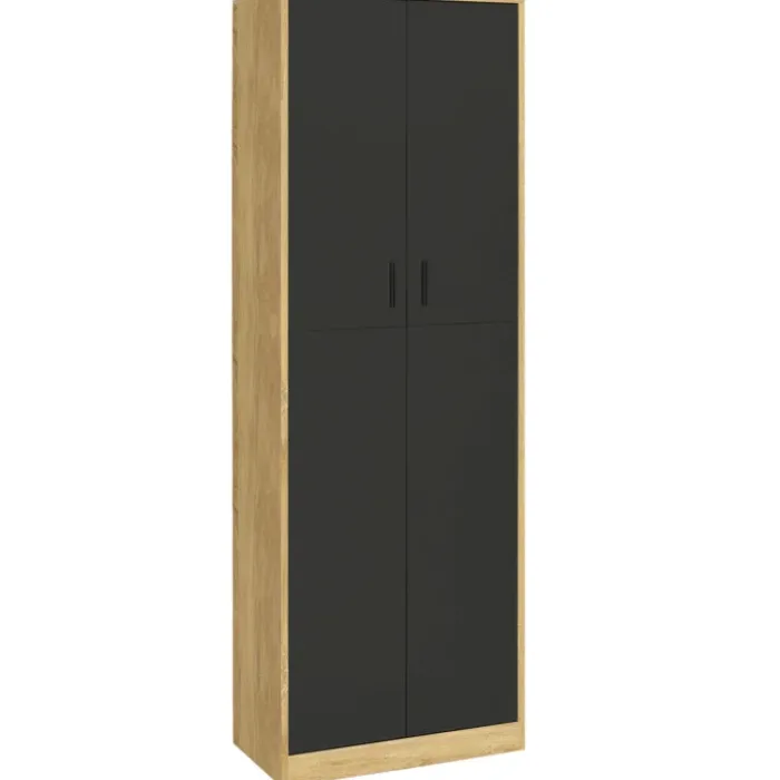 Armoire de bureau multifonction bois noir