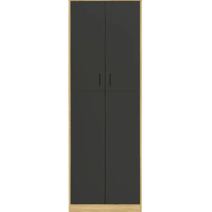 Armoire de bureau multifonction bois noir