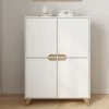 Armoire de rangement scandinave avec 4 portes bois blanc