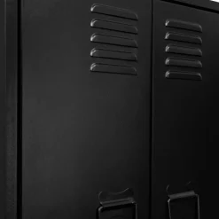 Armoire murale 2 portes noir et métal