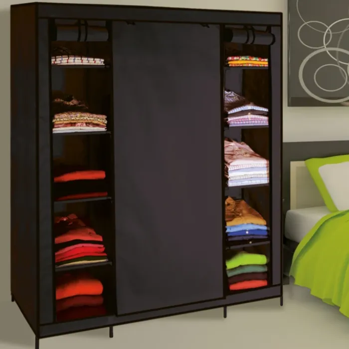 Armoire penderie en tissu noir