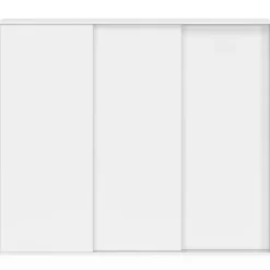Armoire sous pente 3 portes coulissantes 3 niveaux 130 x 50 x 70/110 cm blanc