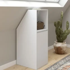 Armoire sous pente blanche 1 porte 1 niche