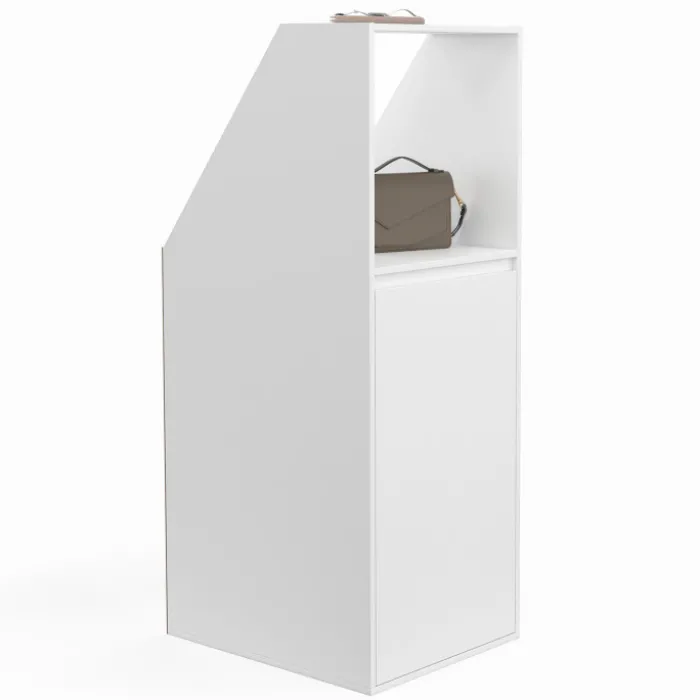 Armoire sous pente blanche 1 porte 1 niche