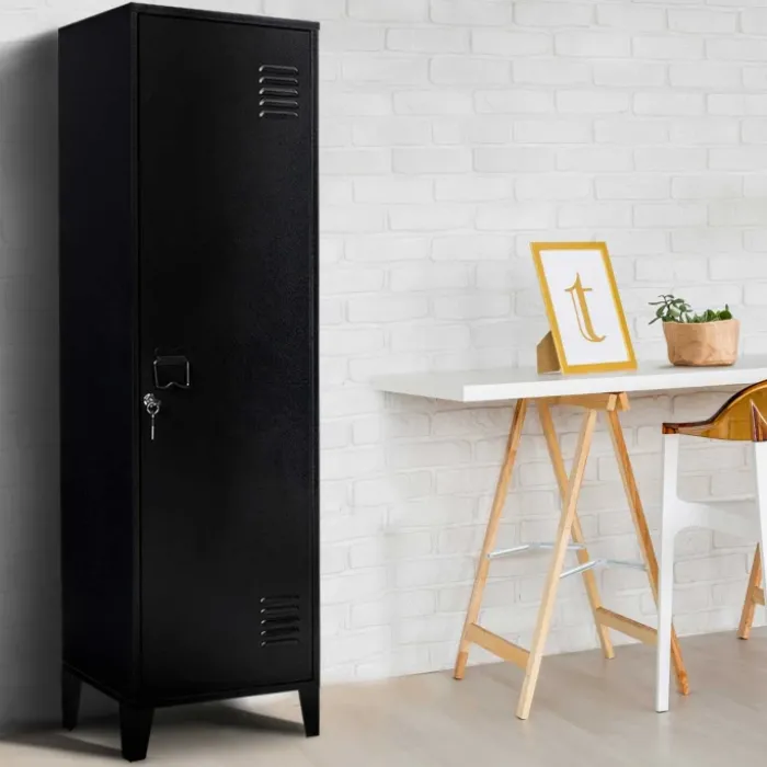 Armoire vestiaire métallique noire