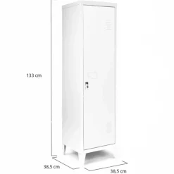 Armoire vestiaire porte métal blanche industrielle