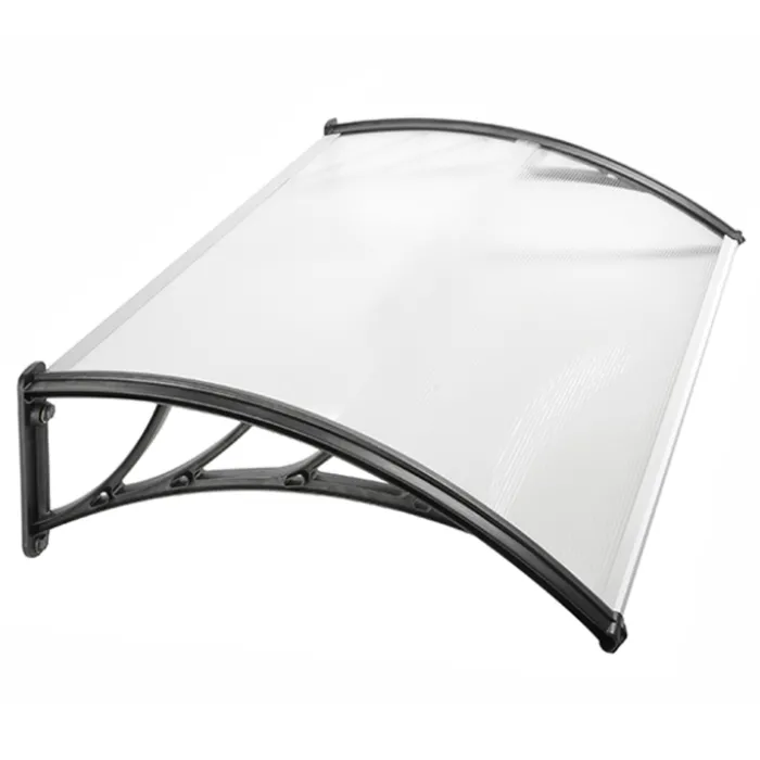 Auvent de porte marquise polycarbonate 80x120 cm