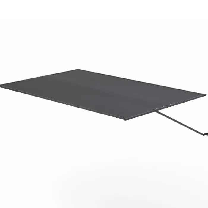 Auvent inclinable et réglable 250 x 150 cm pour pergola toit rétractable gris anthracite