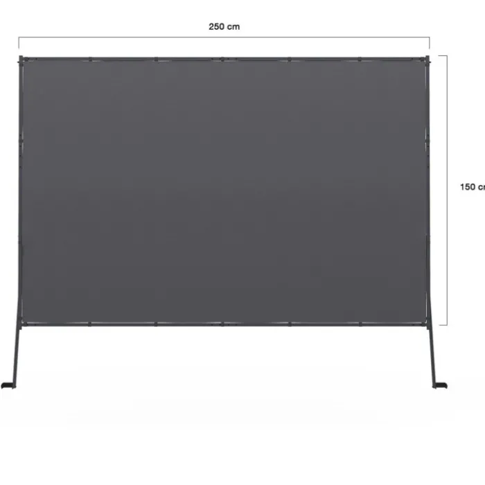 Auvent inclinable et réglable 250 x 150 cm pour pergola toit rétractable gris anthracite