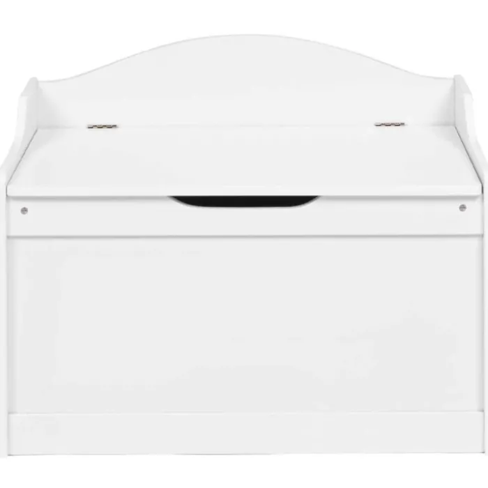 Banc coffre de rangement enfant en bois blanc