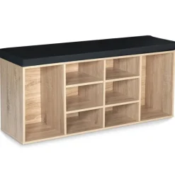 Banc d’entrée range chaussures bois imitation hêtre