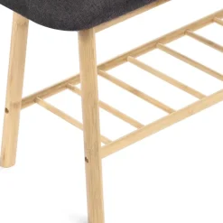 Banquette d'entrée style scandinave gris anthracite