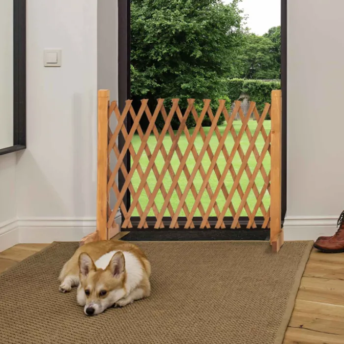 Barrière extensible en bois