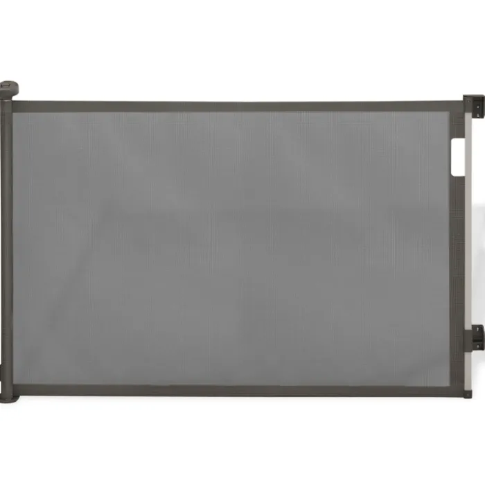 Barrière extensible pour chien et animaux domestiques 130cm grise