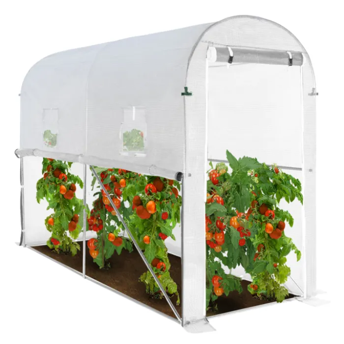 Bâche de rechange 130gr/m² pour serre à tomates 3m² blanche relevable