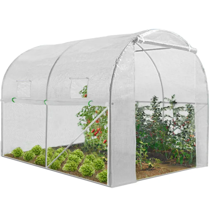 Bâche de rechange pour serre tunnel 6m² blanche
