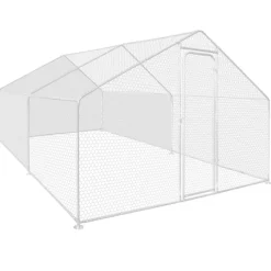 Bâches waterproof pour enclos poulaillers blanches 150 gr 1 arrière + 2 côtés