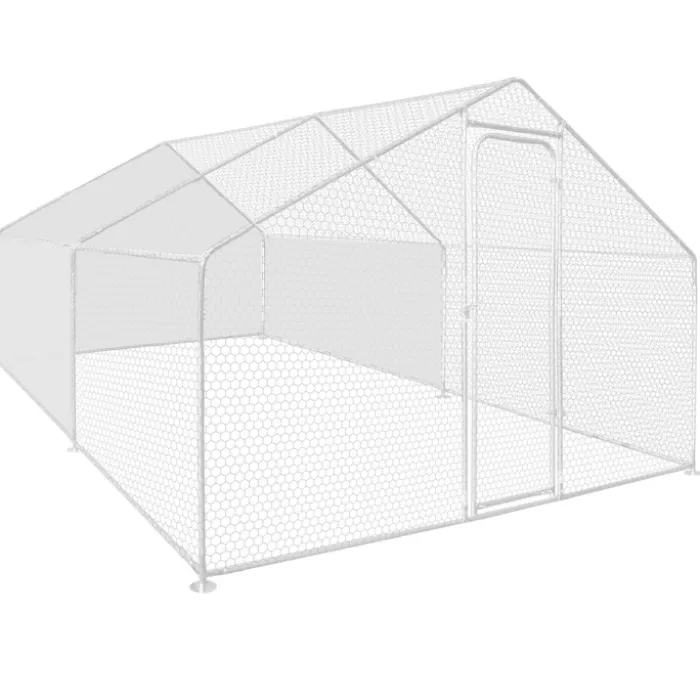 Bâches waterproof pour enclos poulaillers blanches 150 gr 1 arrière + 2 côtés