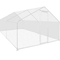 Bâches waterproof pour enclos poulaillers blanches 150 gr 1 arrière + 2 côtés