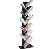 Bibliothèque arbre bois noir et façon hêtre 10 niveaux