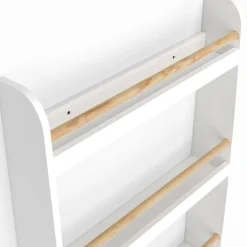 Bibliothèque enfant murale blanc et bois
