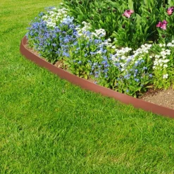 Bordure de jardin flexible marron terracotta à planter