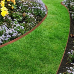 Bordure de jardin flexible marron terracotta à planter