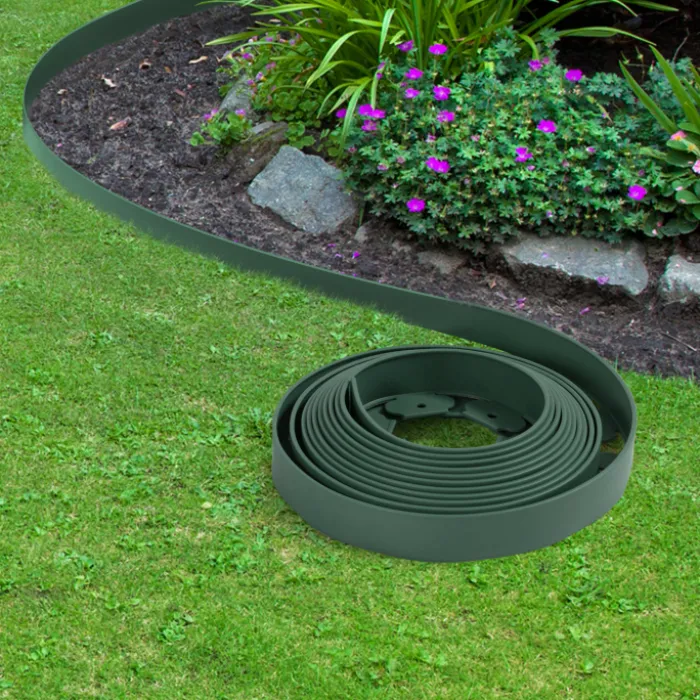 Bordure de jardin flexible verte à planter