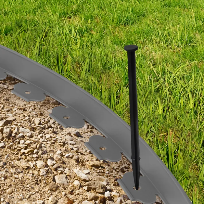 Bordures de jardin flexibles gris anthracite