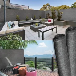 Brise vue 1,2 m x 10 m gris anthracite occultant 300 g m²