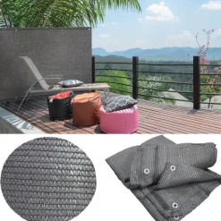 Brise vue 1,80 m x 10 m gris occultant 90 g m²